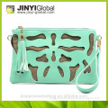 2016 new design cutout travel felt cosmetic bag and Wrist bag